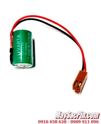 Varta CR1/2AA (Zắc JEA 2.54) _Pin CR1/2AA; Pin nuôi nguồn PLC Varta CR1/2AA 1/2AA 950mAh _Made in Germany